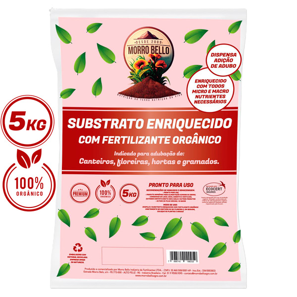 Substrato Orgânico Enriquecido Adubo Plantas Jardim Flores Pl