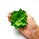 Suculenta Rosa De Pedra Em Silicone Verde