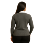 Suéter Blusa De Frio Lã Tricot Manga Longa Gola V Inverno Eg