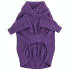 Suéter De Tricô Gola V Transpassada E Mangas Longas Roxo Tam P