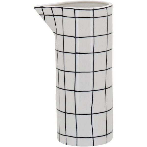 Suez Vaso Decorativo Enfeite 23x12x9cm Cerâmica Branco