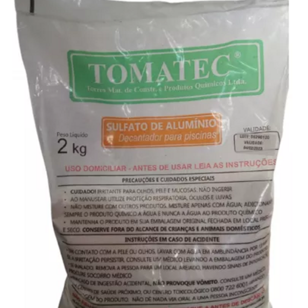 Sulfato Alumínio Decantador Clarificante Piscina 2 Kg Tomatec