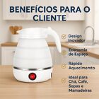 Super Jarra Chaleira Elétrica De Silicone Dobrável 600ml Port
