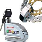 Super Trava Roda 2 Chaves Antiroubo Alarme Motocicleta Bicicl