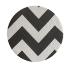 Supla Sousplat 35cm Com 6 Estampa Branco Listrada + Base Mdf