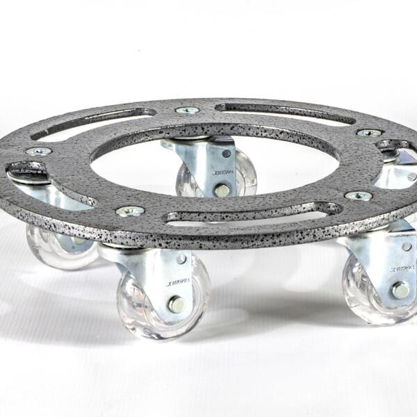 Suporte 40cm P/vaso C/ Rodas De Gel Anti Risco Suporta 300kg