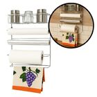 Suporte 5 Em 1 Aço Cromado Porta Papel Toalha, Alumínio, Plás