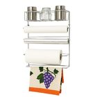 Suporte 5 Em 1 Porta Papel Toalha, Temperos, Film, Alumínio