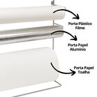 Suporte 5 Em 1 Porta Papel Toalha, Temperos, Film, Alumínio
