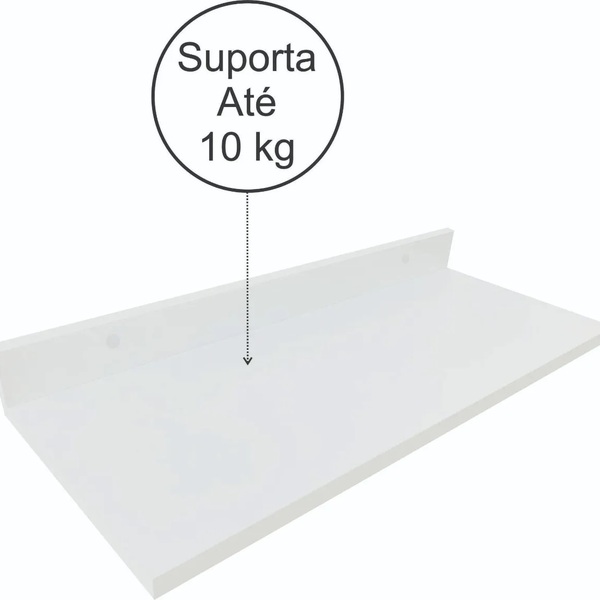 Suporte 60x25 Prateleira Branca Organizadora