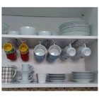 Suporte 8 Ganchos De Xícaras Aéreo Caneca Pendurar + Fixação