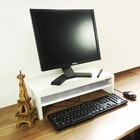 Suporte + Prateleira Ideal Para Monitor Em Mdf - Branco