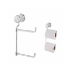 Suporte/ Porta Papel Higiênico Duplo Banheiro Em Alumínio