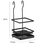 Suporte Aéreo Porta Detergente E Esponja Preto Aço Pendurar