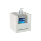 Suporte Álcool Em Gel Branco Em Mdf