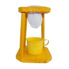 Suporte Amarelo Porta Coador Café Individual + Filtro + Linda