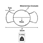 Suporte Apoio Em Aço Cromado Servir Mesa Chapa Petisco 20cm