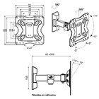 Suporte Articulado De Parede Para Tv De 15 A 58 Full20 Elg