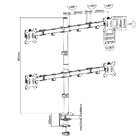 Suporte Articulado Para 4 Monitores Base Morsa V48c Central S