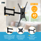 Suporte Articulado para TV de 13" a 55" em Aço  com Inclinaçã