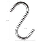 Suporte Barra 40cm Aço Inox E 12 Ganchos Em Aço Cromado