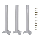 Suporte Barra Luminaria Solar 3 Unidades Parede Rua Poste Aço