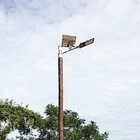 Suporte Barra Luminaria Solar 5 Unidades Parede Poste Rua Aço