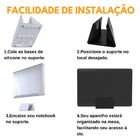 Suporte Base Apoio Compatível Com Notebook Fechado Mesa Monit