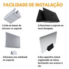 Suporte Base Compatível Com Notebook Fechado Mesa Monitor Ext