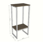 Suporte Bebedouro Galão Água Tampo De Mdf Reforçado Preto