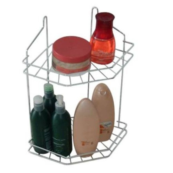 Suporte Cantoneira Porta Shampoo Aramado Cromado - Araminas