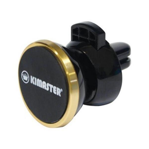 Suporte Celular Saída Ar Carro Magnético 6 Imãs Dourado Kimas