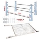 Suporte Churrasqueira Com Barras 75cm Mais Grelha Inox 70x60