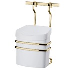 Suporte Com Lixeira 2 5 Litros - Dourado