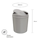 Suporte Com Lixeira 5l Tampa Basculante Banheiro Lavabo Casa