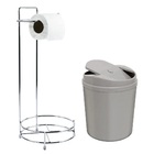 Suporte Com Lixeira 5l Tampa Basculante Banheiro Lavabo Casa