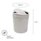 Suporte Com Lixeira 5l Tampa Basculante Banheiro Lavabo Casa