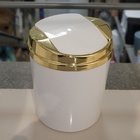 Suporte Com Lixeira 5l Tampa Dourada Ø20cm Casa Banheiro Bran