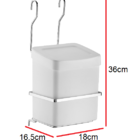 Suporte Com Lixeira Aéreo Pendurar Barra De Cozinha Ou Porta