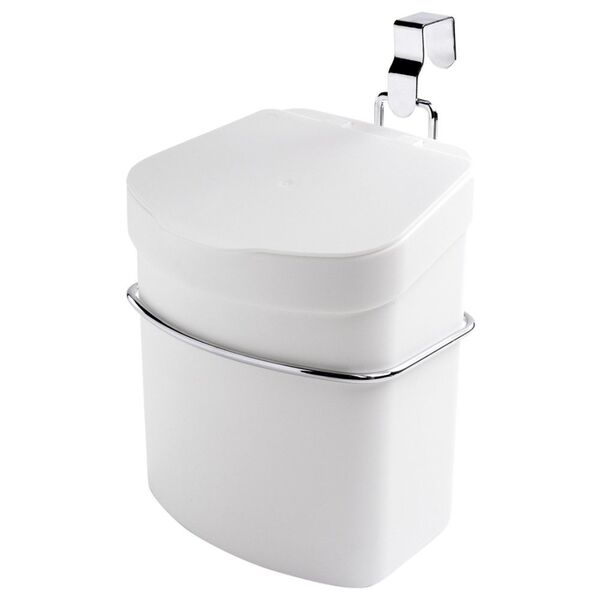 Suporte Com Lixeira Plástica 2 5 Litros Para Porta De Armário