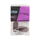 Suporte Concha para Cabide de Parafusar Marrom Acessórios para Móveis Sfor