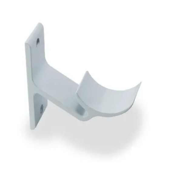 Suporte Corrimao Tubo Alumínio Branco Escada Parede Kit 2pcs