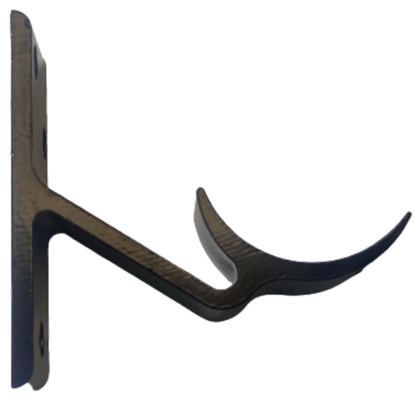 Suporte Corrimao Tubo Alumínio Preto Escada Parede Kit 2pcs