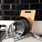 Suporte De Aço Para Tampas De Panela Organizador De Tampa Par