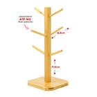 Suporte De Bambu Para Pendurar Canecas Xícaras Quadrado