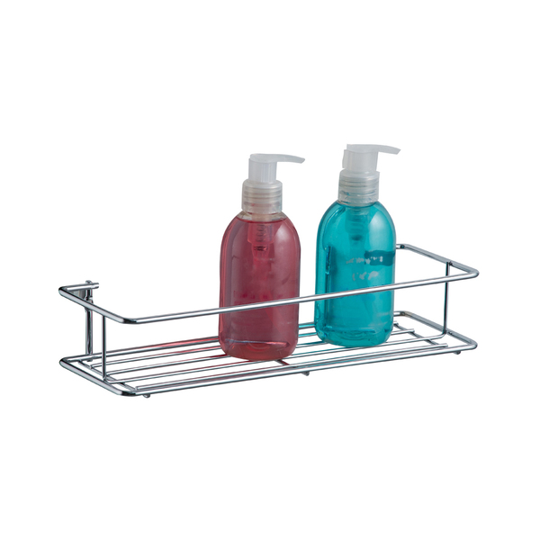 Suporte De Banheiro Porta Sabonete Shampoo Cromado + Fixação