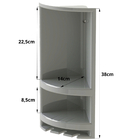 Suporte De Canto Cantoneira Porta Shampoo Cinza + Saboneteira