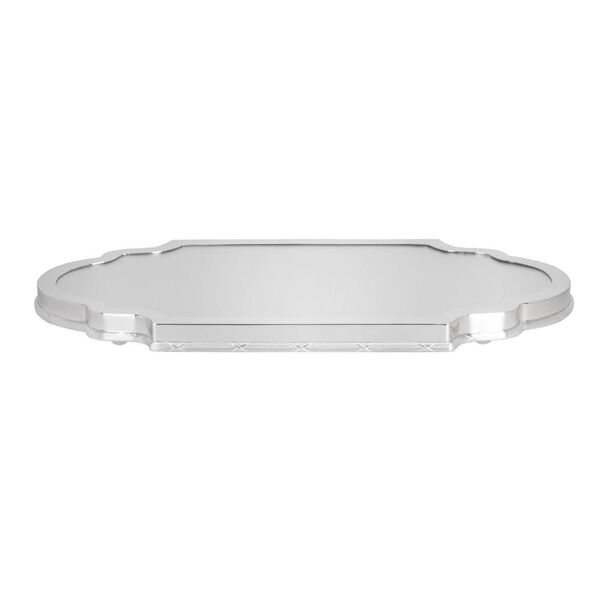Suporte De Centro De Mesa Em Prata Silverlux Croise 66x36cm