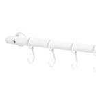 Suporte De Cozinha Porta Talheres 60cm C/ 12 Ganchos Branco