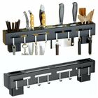 Suporte De Cozinha Porta Talheres Facas 60cm Com 8 Ganchos